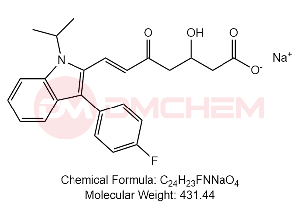 sodium (E)-7-(3-(4-fluorophenyl)-1-isopropyl-1H-indol-2-yl)-3-hydroxy-5-oxohept-6-enoate