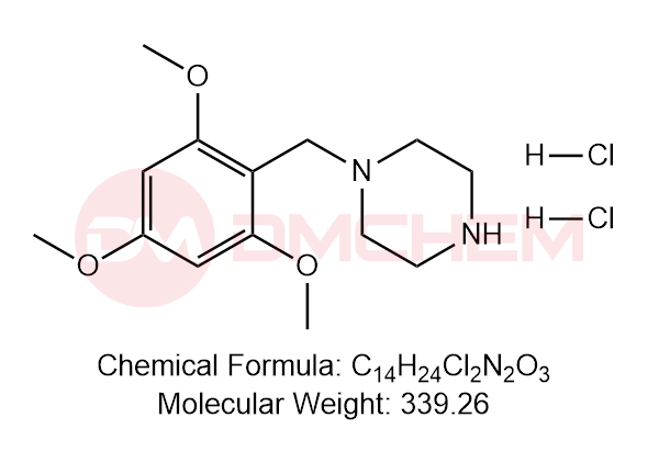 Piperazine, 1-[(2,4,6-trimethoxyphenyl)methyl]-,hydrochloride (1:2)