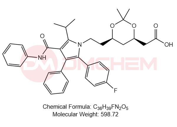 2-((4R,6R)-6-(2-(2-(4-fluorophenyl)-5-isopropyl-3-phenyl-4-(phenylcarbamoyl)-1H-pyrrol-1-yl)ethyl)-2,2-dimethyl-1,3-dioxan-4-yl)acetic acid