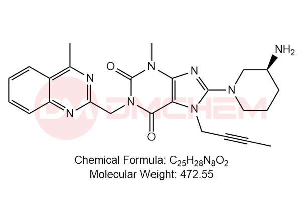 1H-Purine-2,6-dione,8-[(3S)-3-amino-1-piperidinyl]-7-(2-butynyl)-3,7-dihydro-3-methyl-1-[(4-methyl-2-quinazolinyl)methyl]-