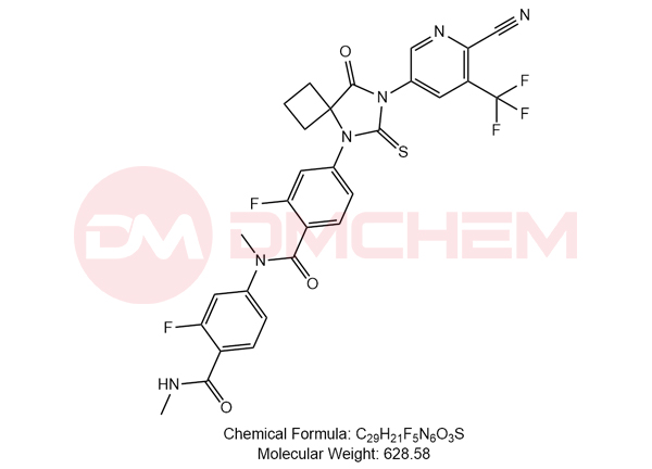 4-(7-(6-cyano-5-(trifluoromethyl)pyridin-3-yl)-8-oxo-6-thioxo-5,7-diazaspiro[3.4]octan-5-yl)-2-fluoro-N-(3-fluoro-4-(methylcarbamoyl)phenyl)-N-methylb