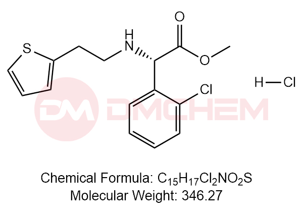 （S）-2-（2-氯苯基）-2-（（2-（噻吩-2-基）乙基）氨基）乙酸甲酯盐酸盐