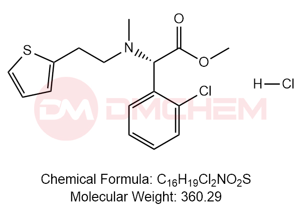 （S）-2-（2-氯苯基）-2-（甲基（2-（噻吩-2-基）乙基）氨基）乙酸甲酯盐酸盐