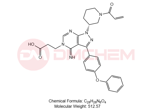 (R)-3-(1-(1-acryloylpiperidin-3-yl)-4-imino-3-(4-phenoxyphenyl)-1,4-dihydro-5H-pyrazolo[3,4-d]pyrimidin-5-yl)propanoic acid