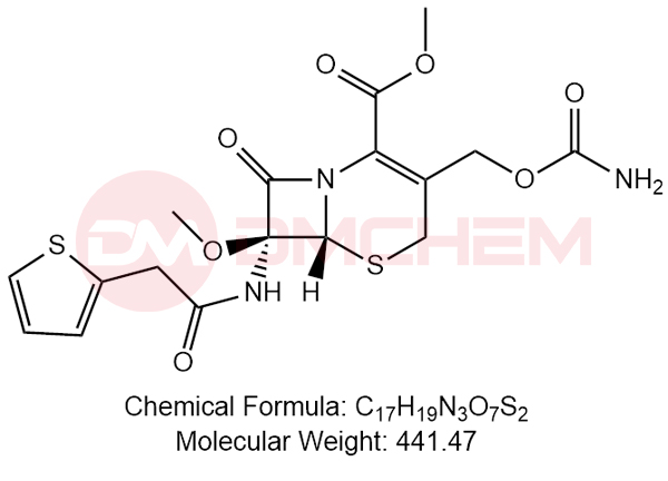 methyl (6R,7S)-3-((carbamoyloxy)methyl)-7-methoxy-8-oxo-7-(2-(thiophen-2-yl)acetamido) -5-thia-1-azabicyclo[4.2.0]oct-2-ene-2-carboxylate