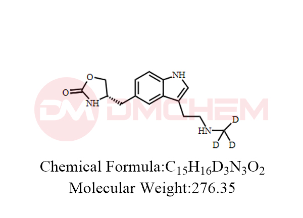 Zolmitriptan EP Impurity G-d3 (Zolmitriptan USP Related Compound A-d3, N-Desmethyl Zolmitriptan-d3)